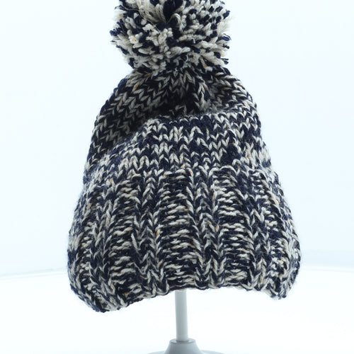 Preworn Boys Blue Acrylic Winter Hat One Size - Bobble Hat