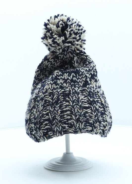 Preworn Boys Blue Acrylic Winter Hat One Size - Bobble Hat
