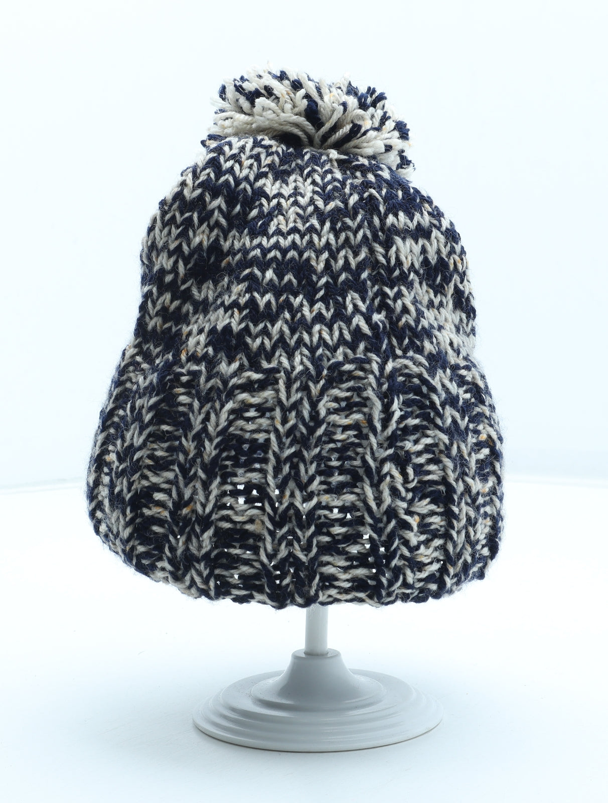 Preworn Boys Blue Acrylic Winter Hat One Size - Bobble Hat
