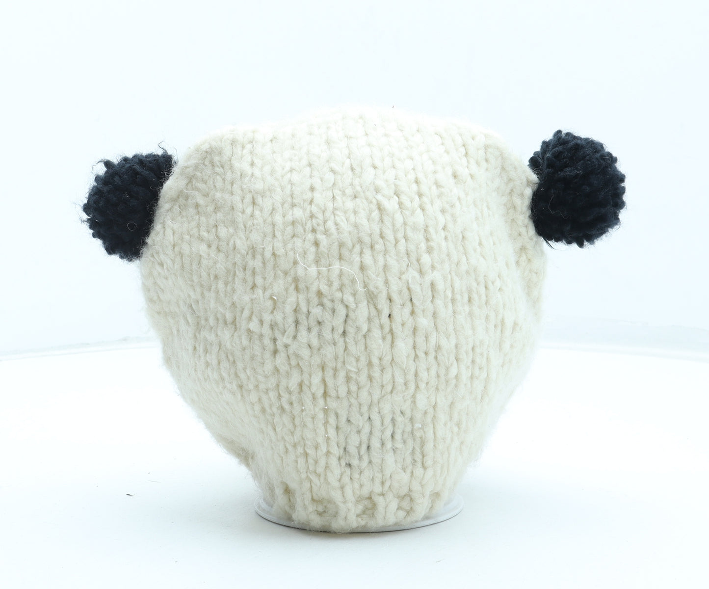 River Island Womens White Acrylic Winter Hat One Size - Panda