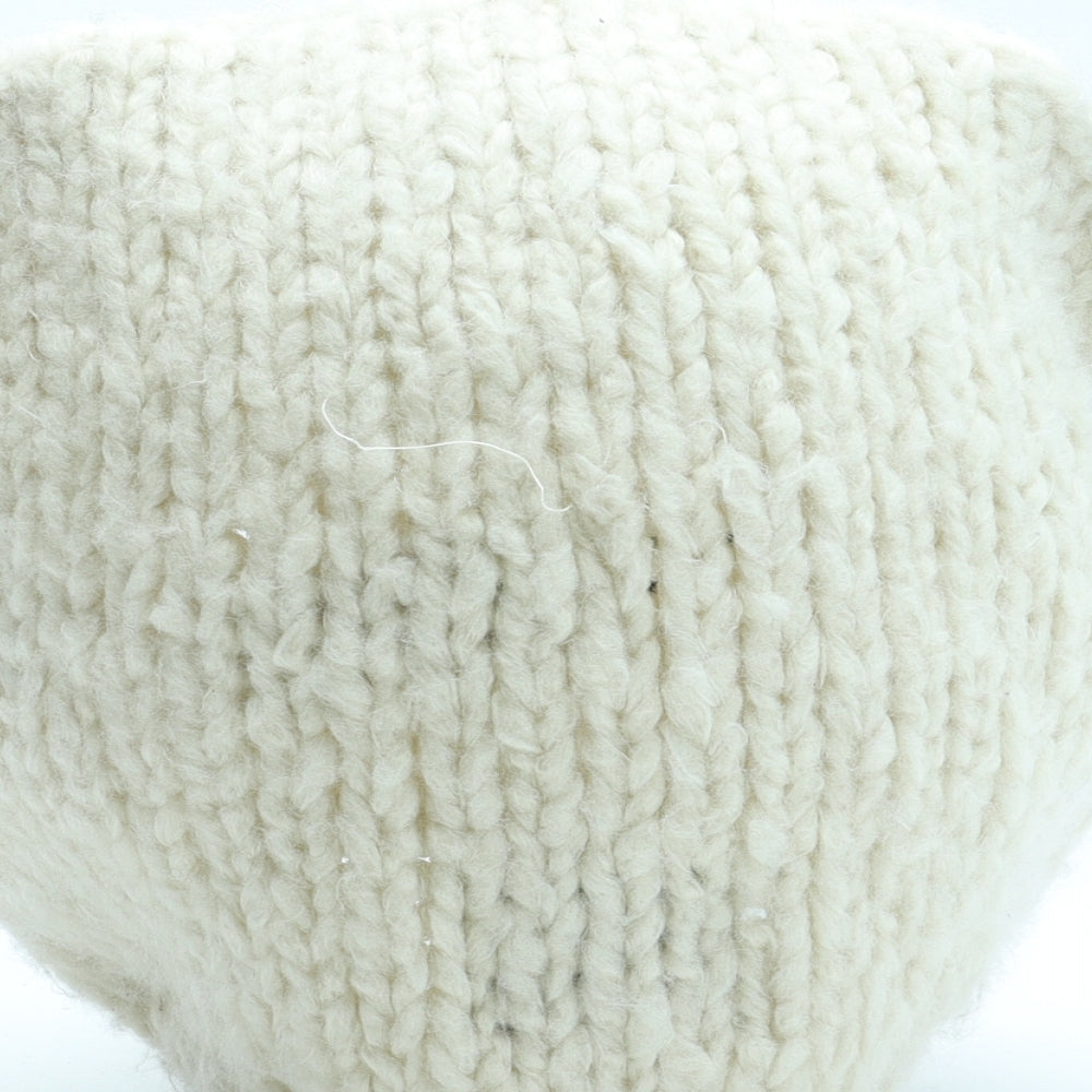 River Island Womens White Acrylic Winter Hat One Size - Panda
