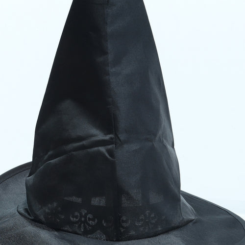 Preworn Girls Black Polyester Bucket Hat Size S - Halloween Pumpkin Witch Hat