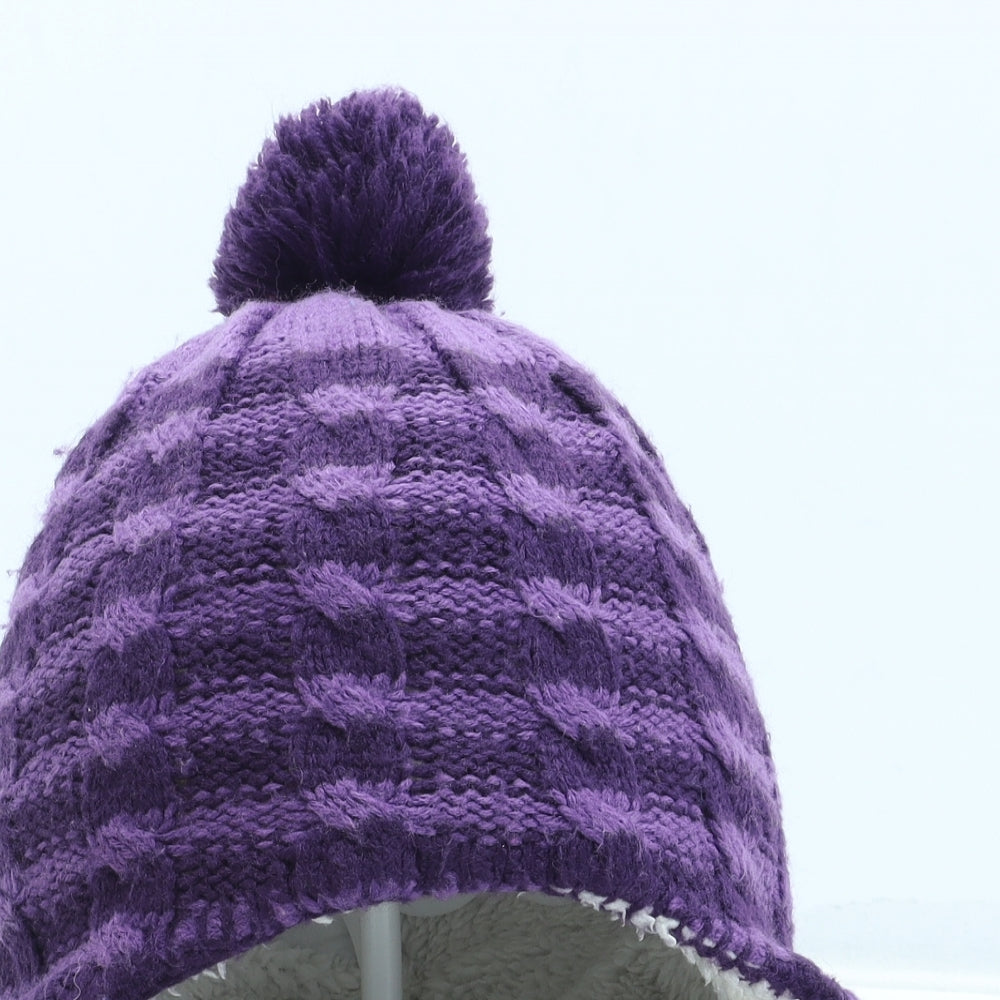 Parallel Womens Purple Acrylic Winter Hat One Size