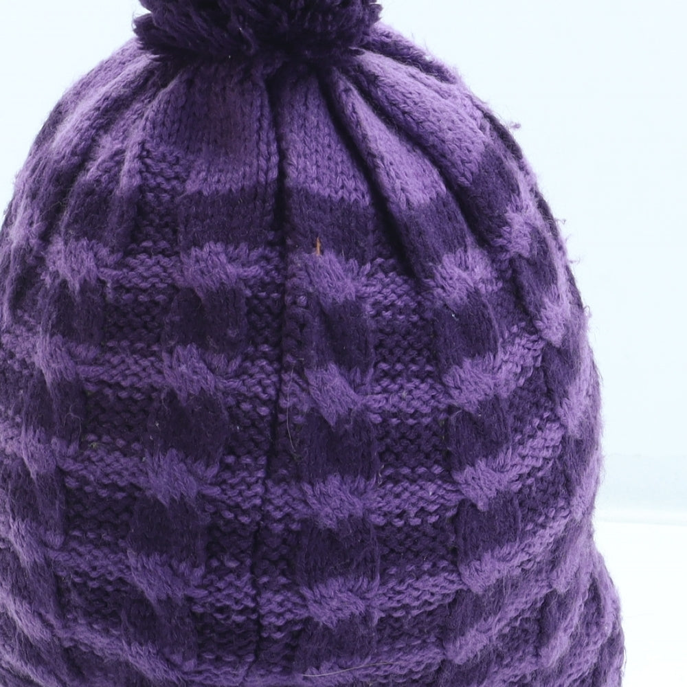 Parallel Womens Purple Acrylic Winter Hat One Size