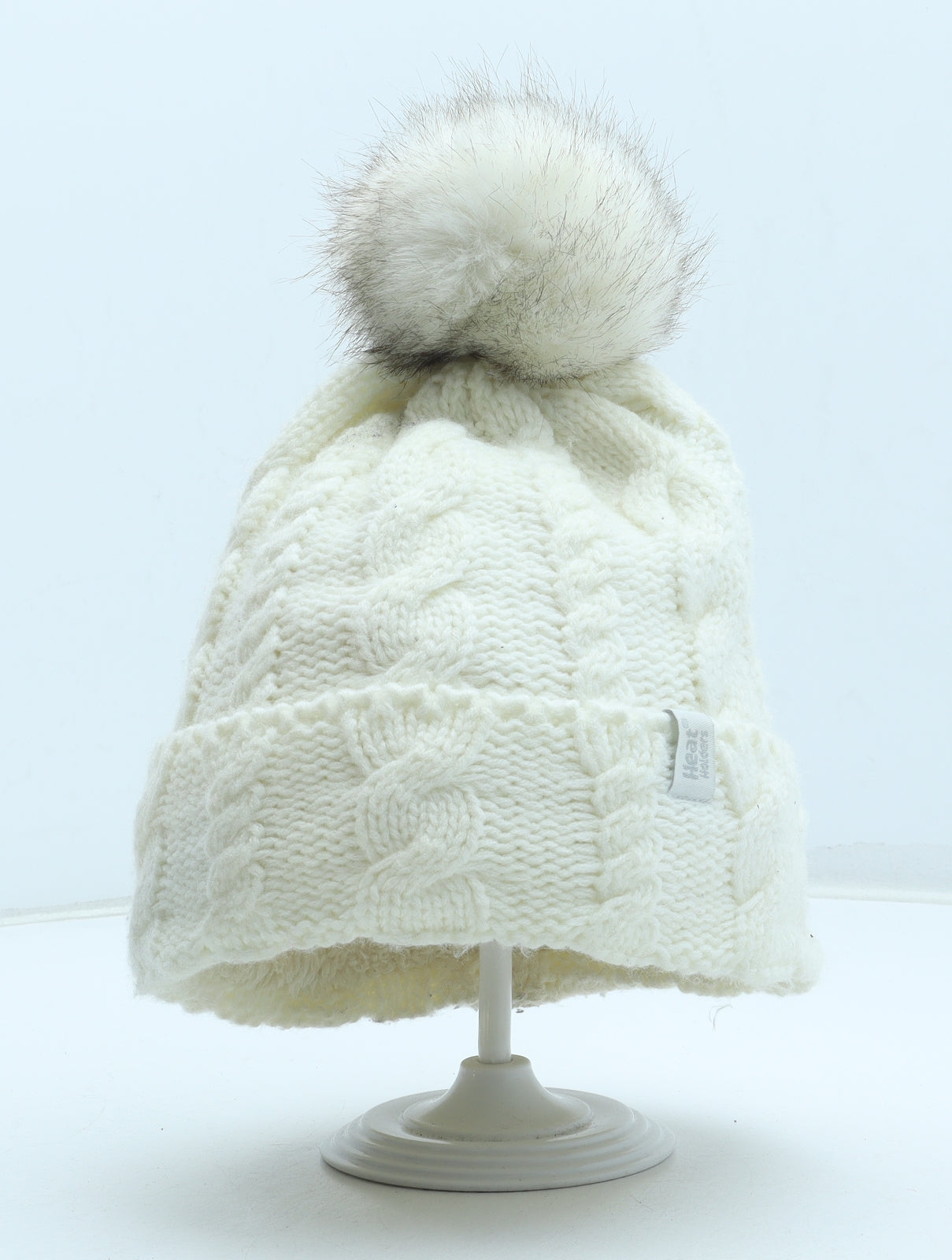 Heat Holders Womens White Acrylic Winter Hat One Size