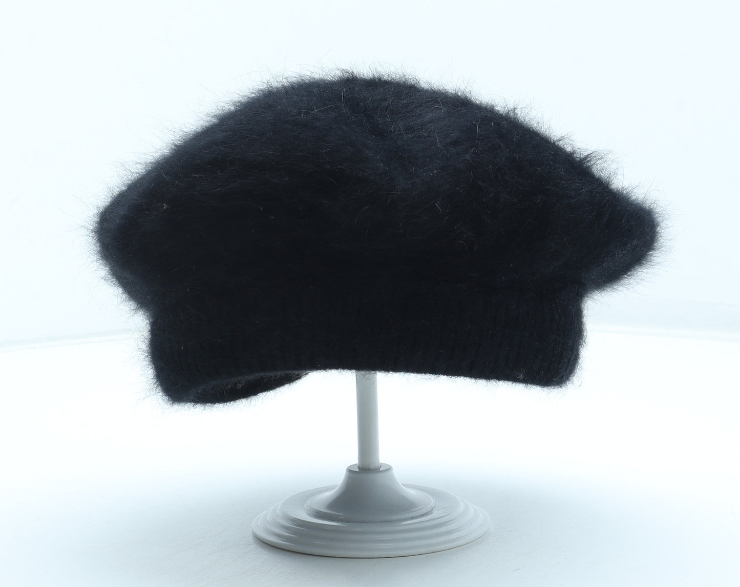 Lili & Poppy Womens Black Angora Winter Hat One Size