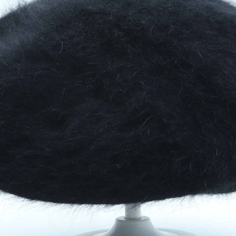 Lili & Poppy Womens Black Angora Winter Hat One Size