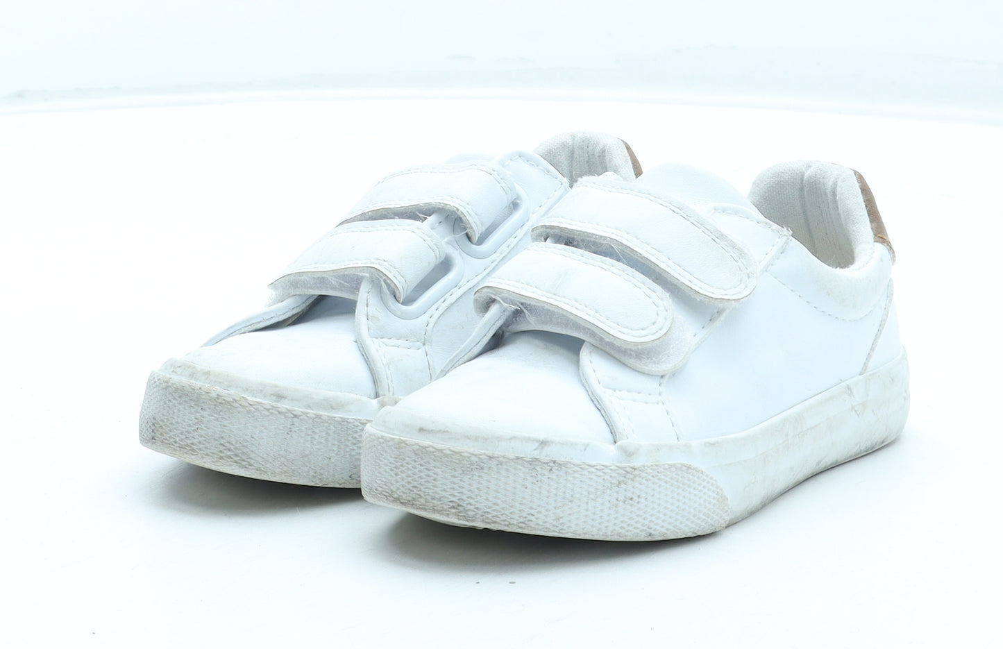 George Boys White Polyurethane Trainer UK 8.5 26