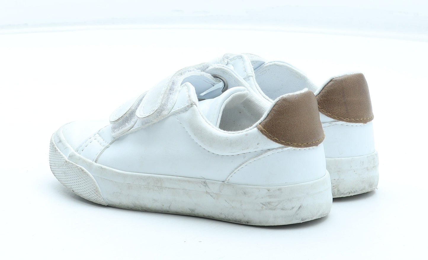 George Boys White Polyurethane Trainer UK 8.5 26