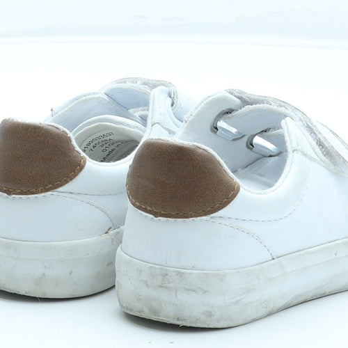 George Boys White Polyurethane Trainer UK 8.5 26
