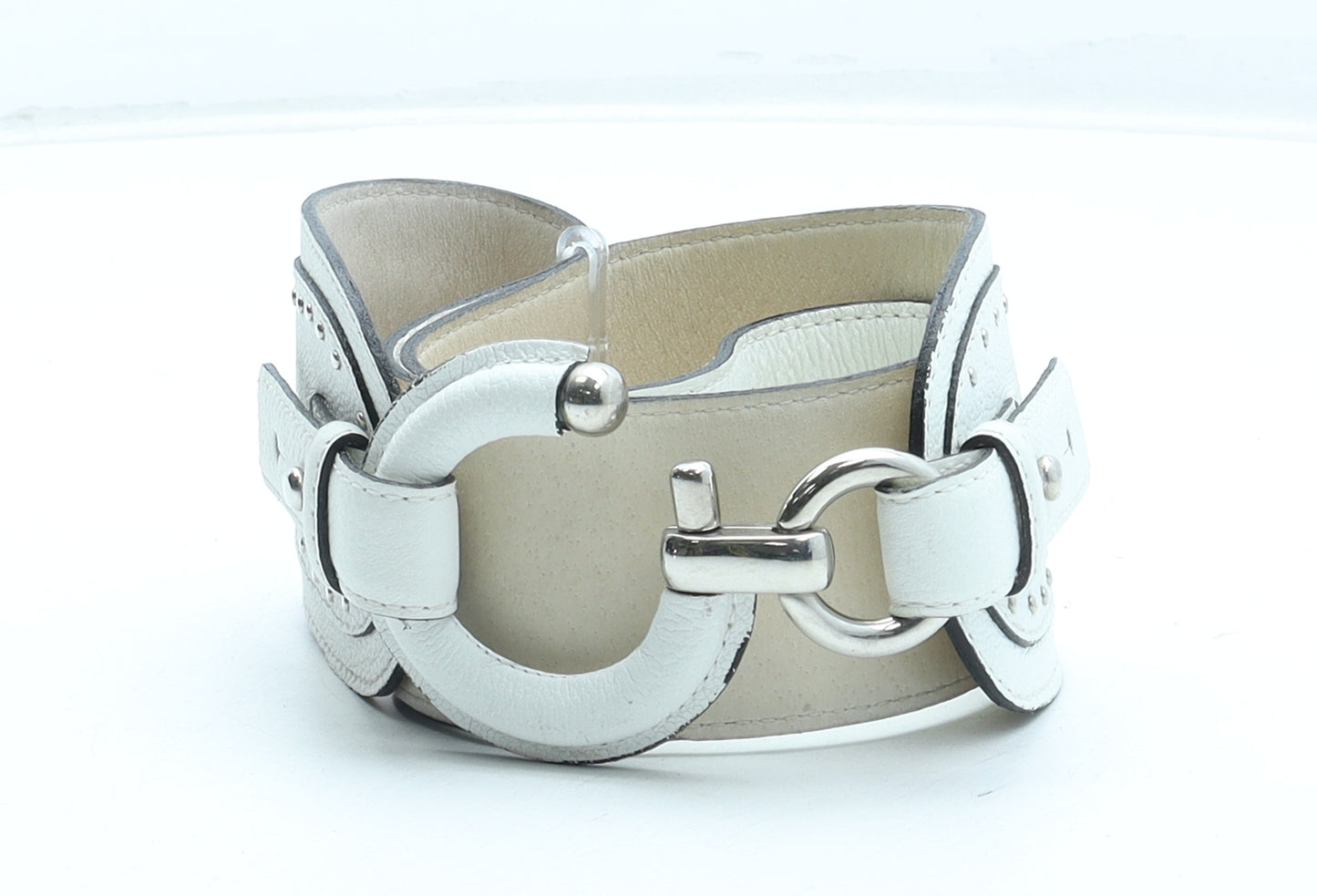 Opika Womens White Solid Polyurethane Fashion Belt Belt One Size