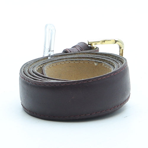 Preworn Womens Brown Solid Leather Dress Belt Belt Size S