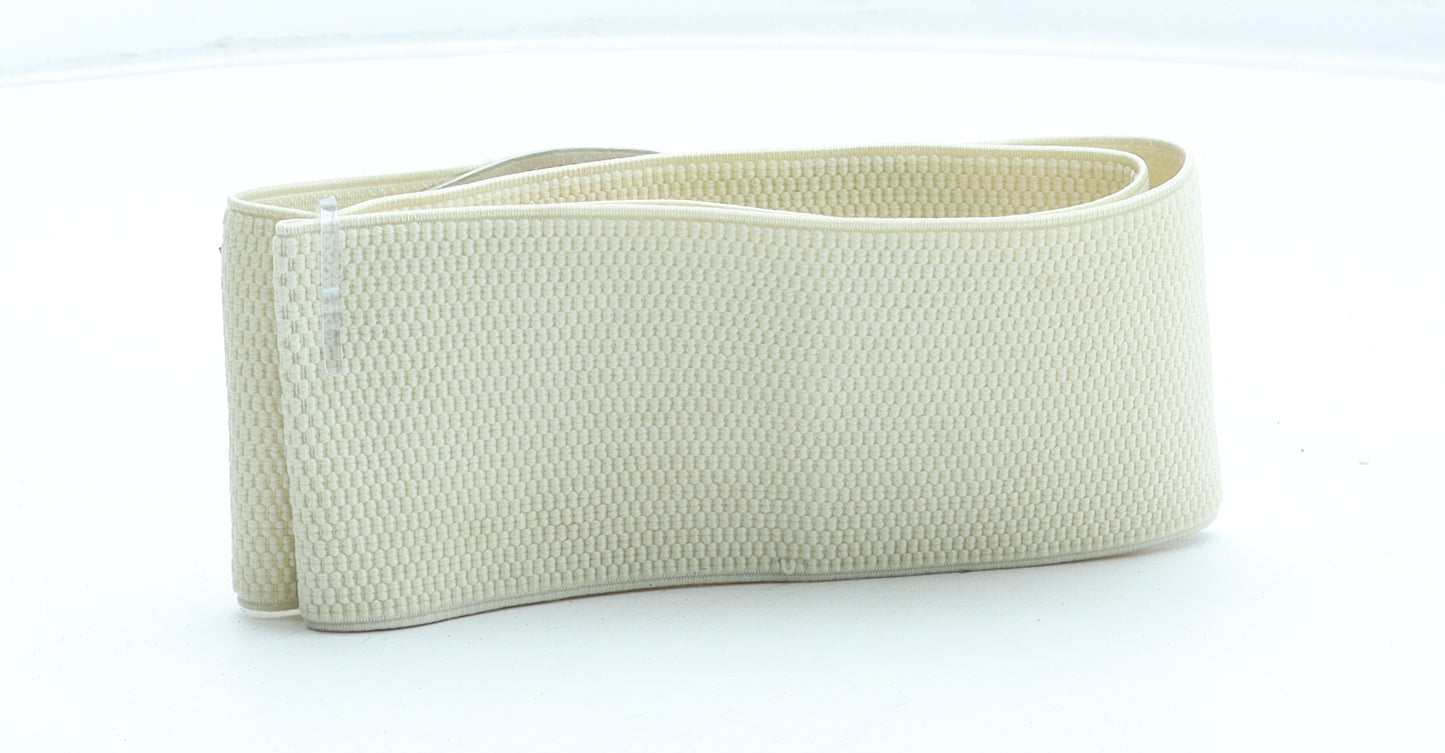 Preworn Womens Ivory Floral Polyester Fashion Belt Belt One Size - Elasticated