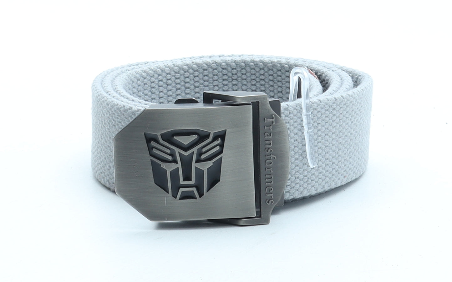 Transformers Mens Grey Solid Polyester Braided/Woven Belt Belt One Size