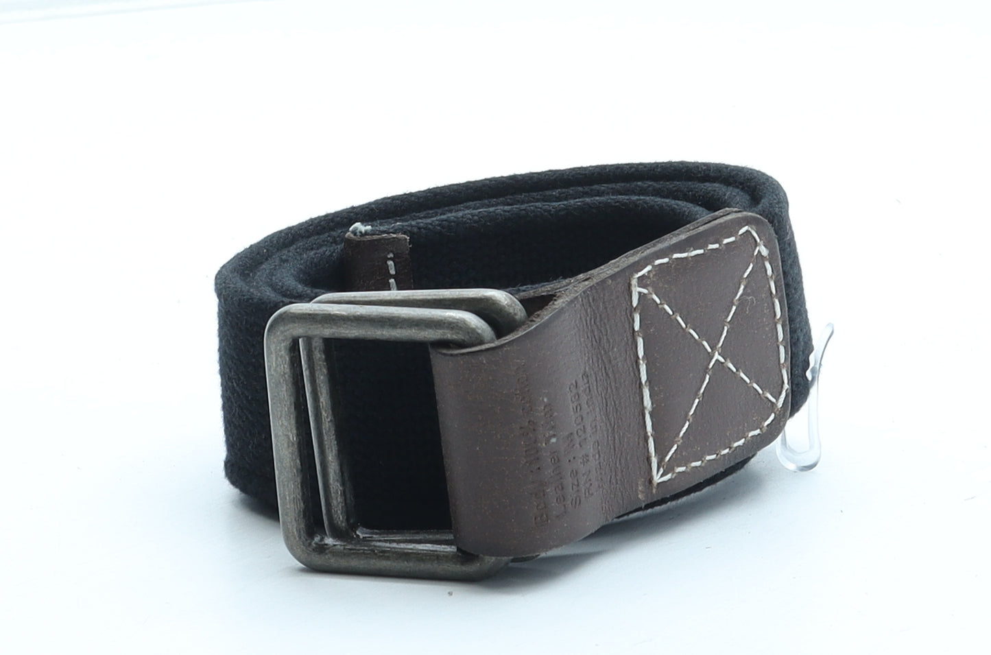 DKNY Mens Black Solid Leather Dress Belt Belt Size M