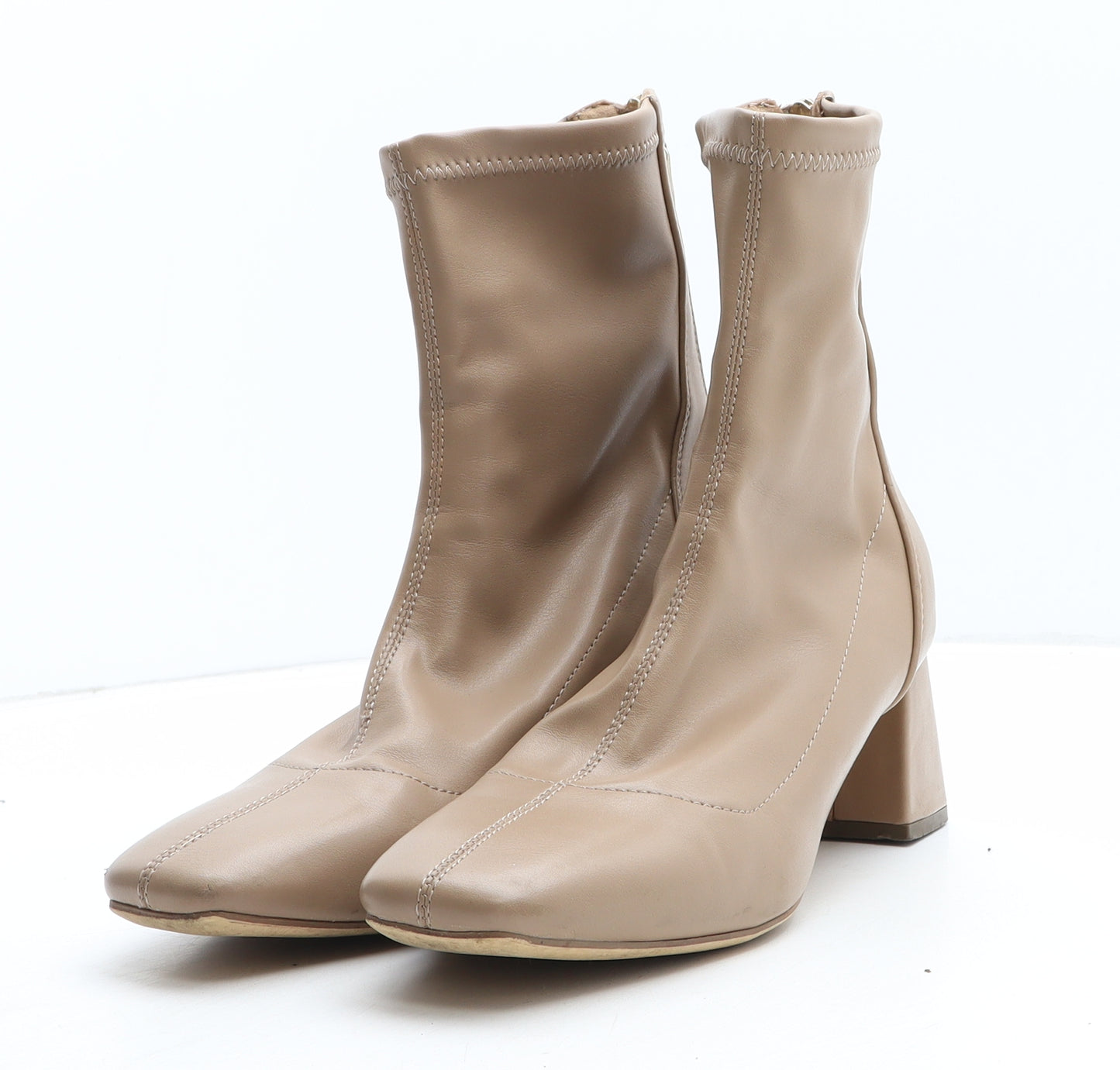 Primark Womens Beige Synthetic Bootie Boot UK