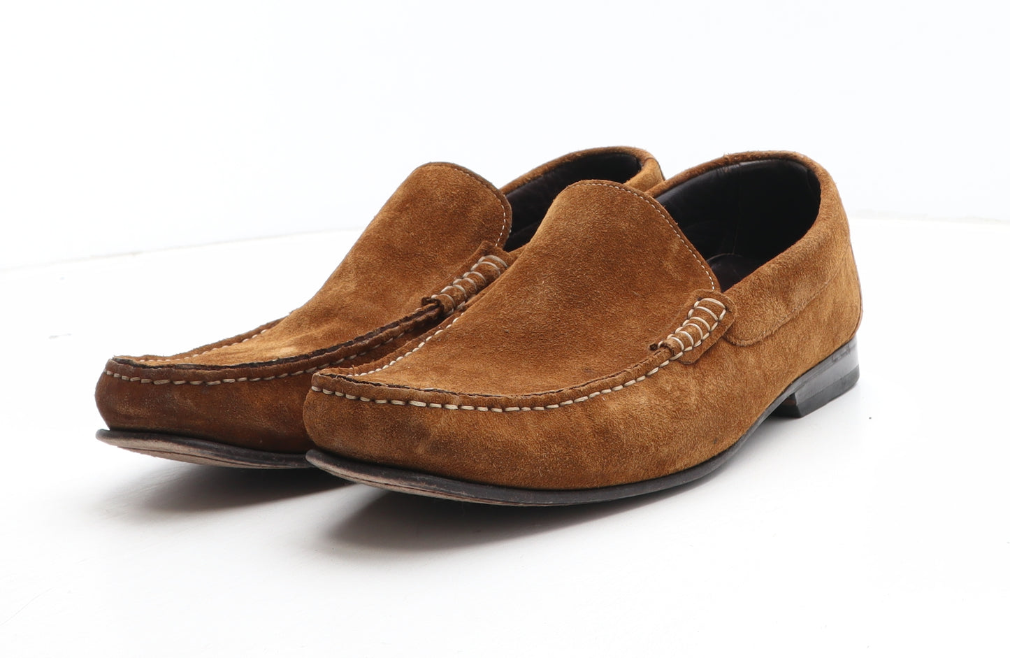 Marks and Spencer Mens Brown Leather Loafer Casual UK 10