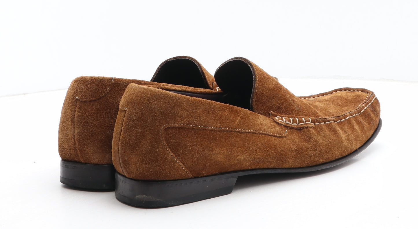 Marks and Spencer Mens Brown Leather Loafer Casual UK 10