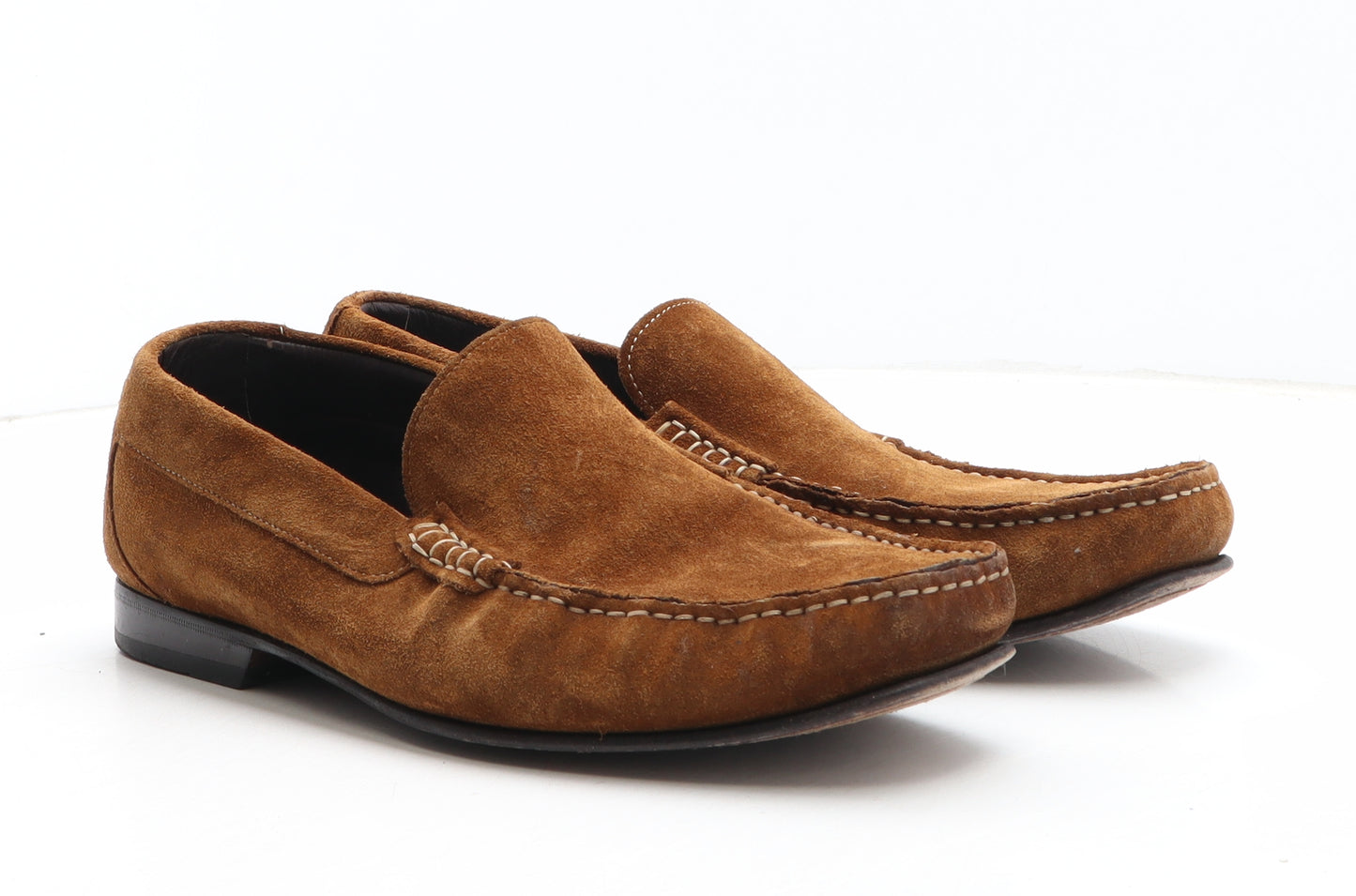 Marks and Spencer Mens Brown Leather Loafer Casual UK 10