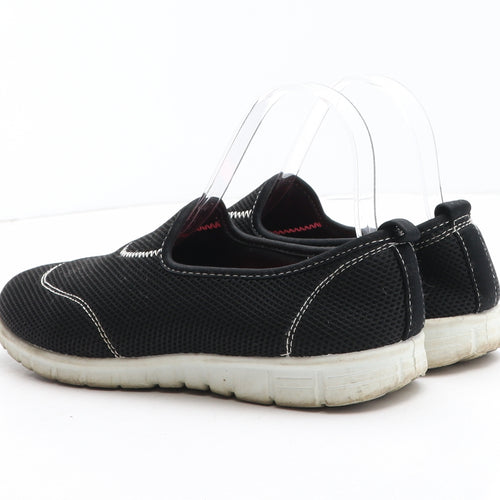 Active Walkers Womens Black Synthetic Slip On Casual UK