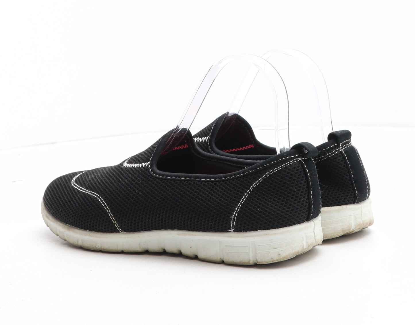 Active Walkers Womens Black Synthetic Slip On Casual UK