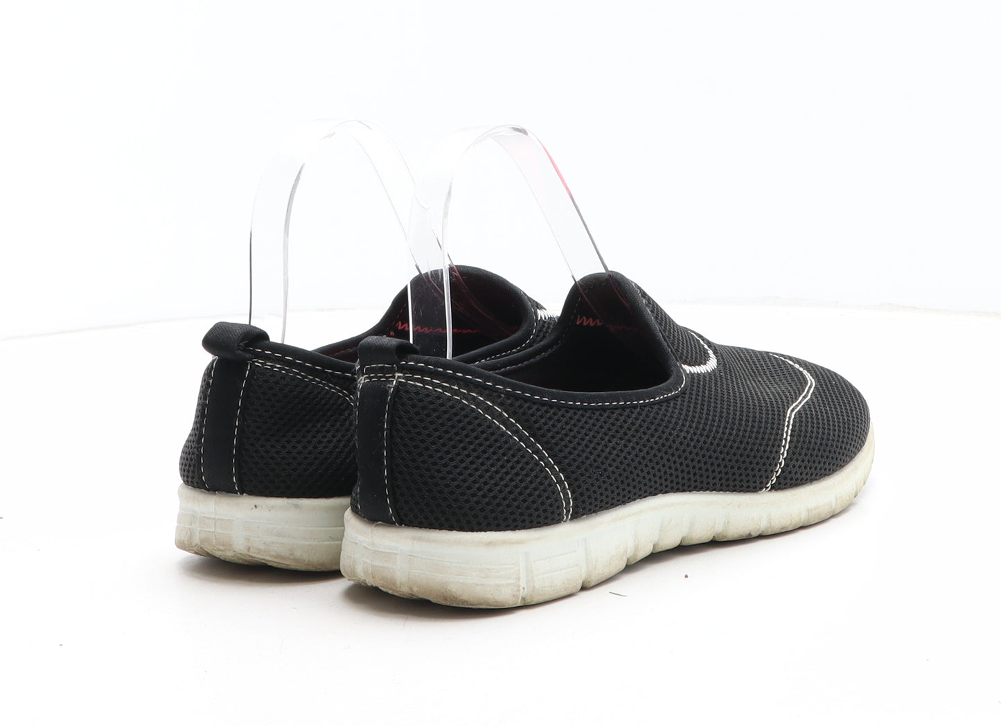 Active Walkers Womens Black Synthetic Slip On Casual UK