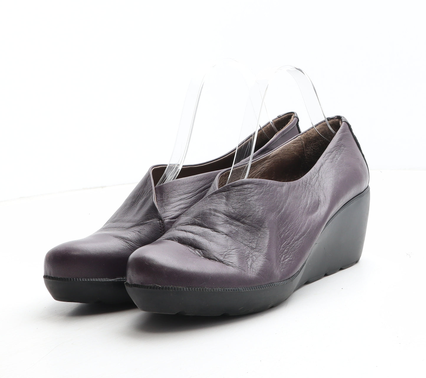 Wonders Womens Purple Leather Slip On Casual UK
