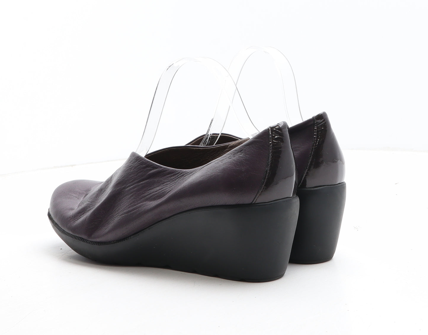 Wonders Womens Purple Leather Slip On Casual UK
