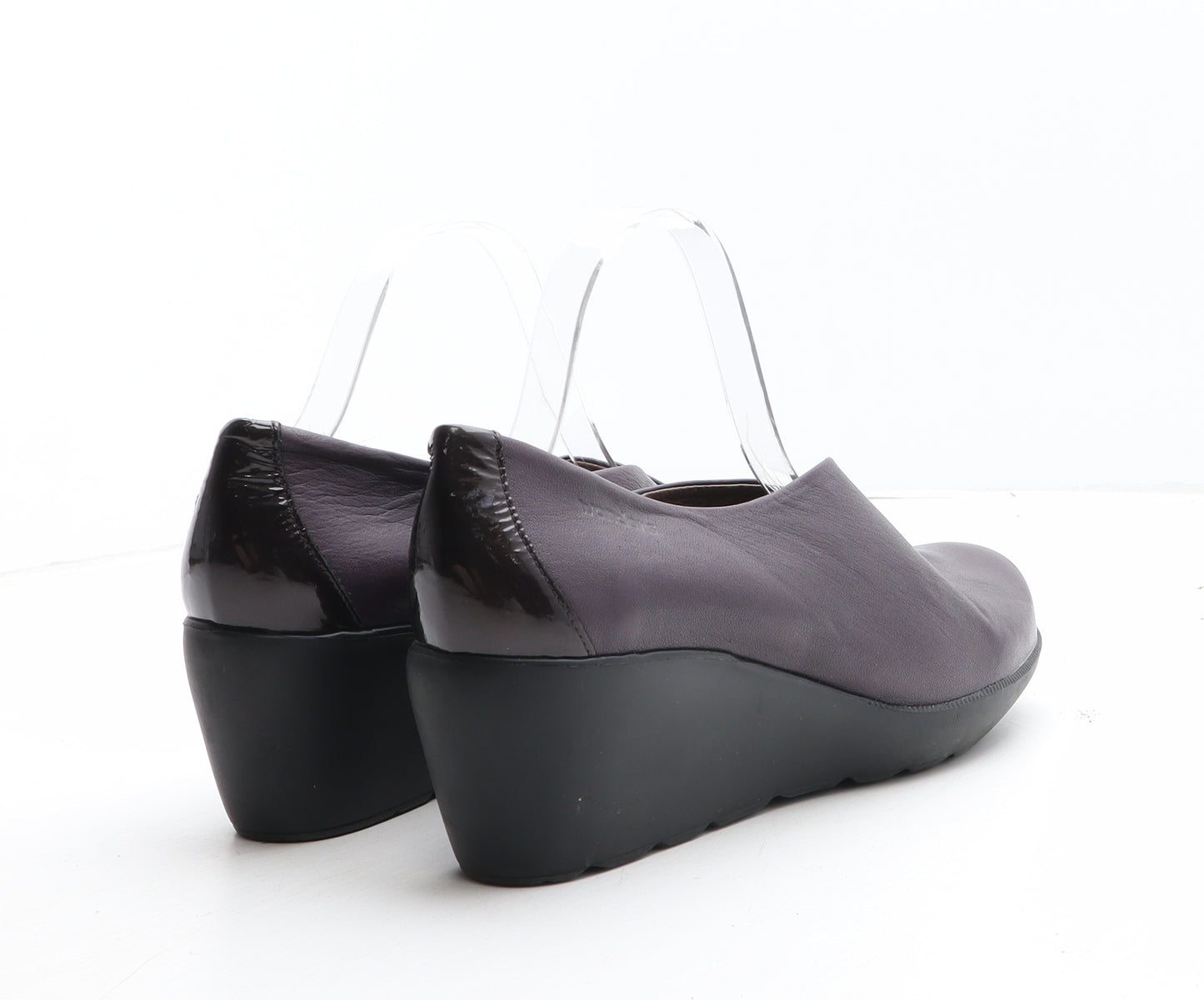 Wonders Womens Purple Leather Slip On Casual UK