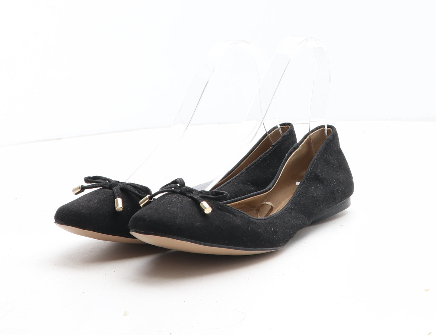 F&F Womens Black Synthetic Flat UK