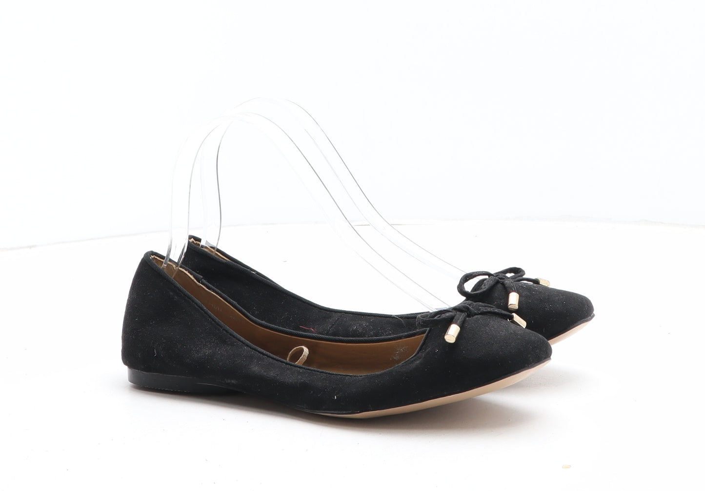 F&F Womens Black Synthetic Flat UK
