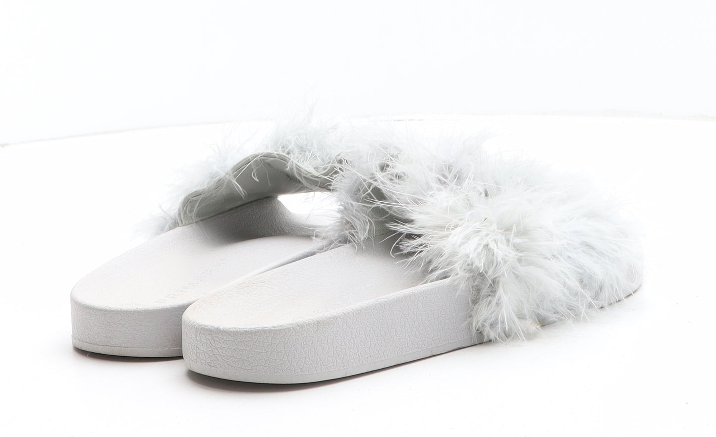 Primark Womens Grey Synthetic Slider Sandal UK