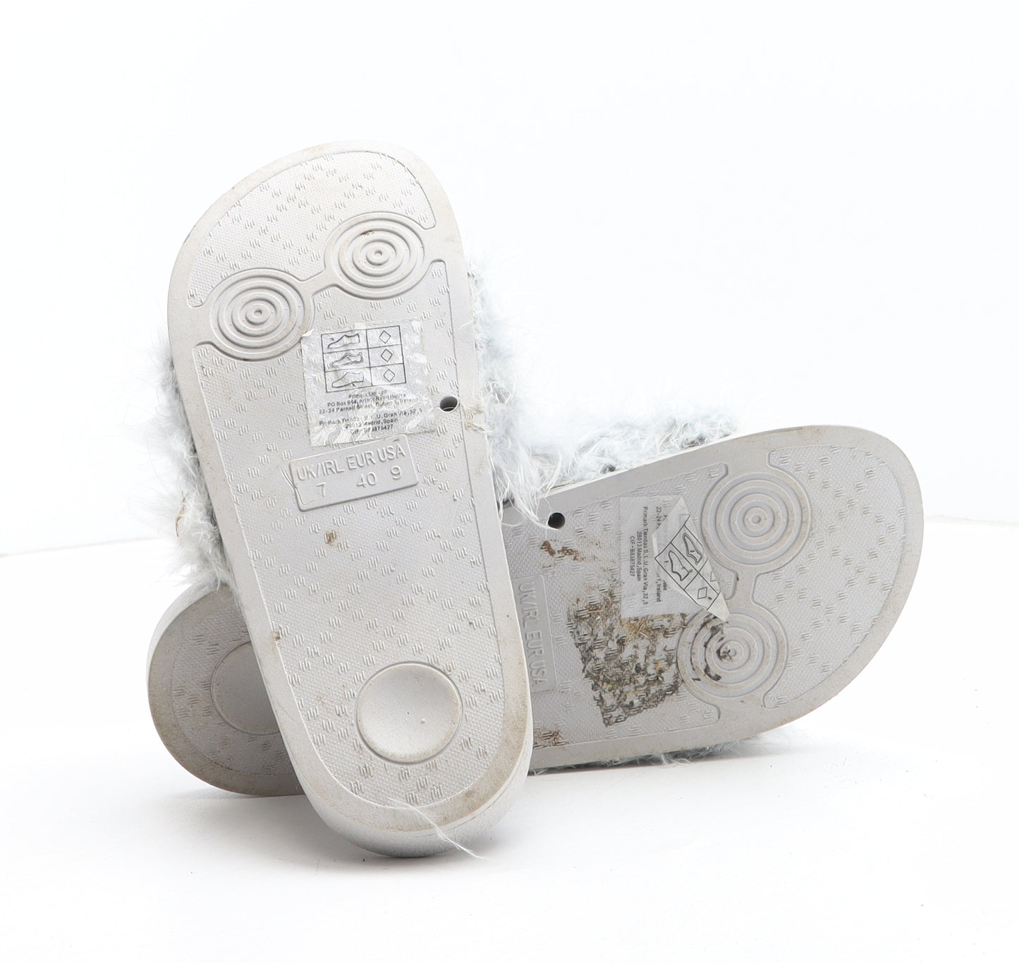 Primark Womens Grey Synthetic Slider Sandal UK
