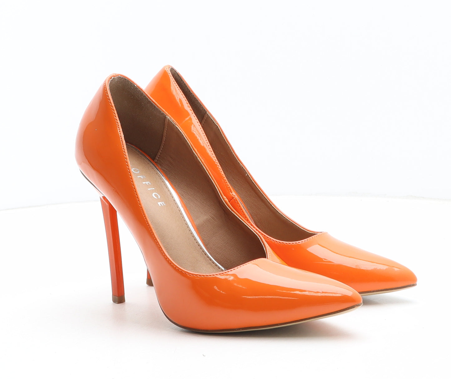 OFFICE Womens Orange Synthetic Court Heel UK
