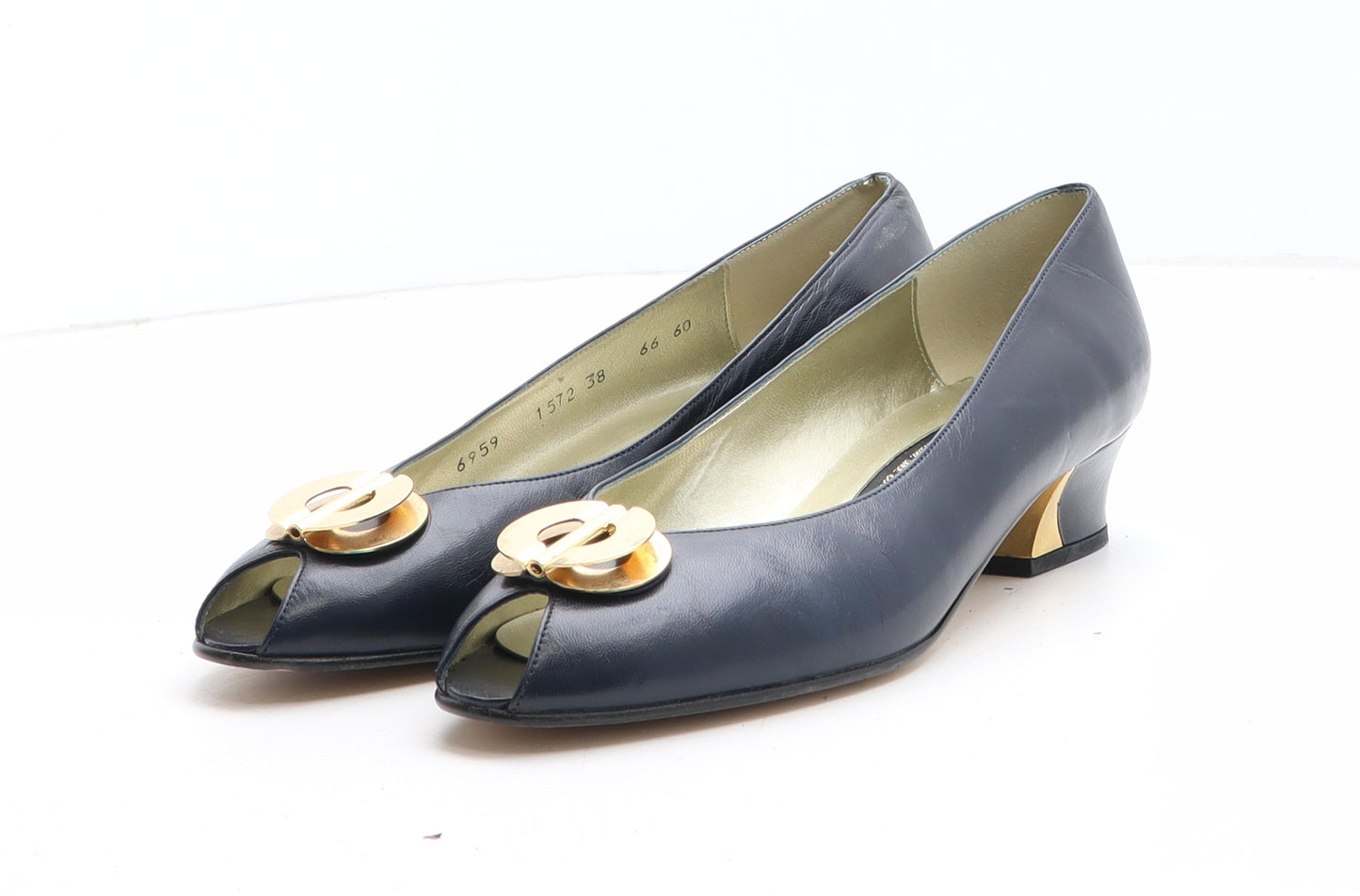Roland Cartier Womens Blue Synthetic Court Heel UK - UK Size Estimated 5