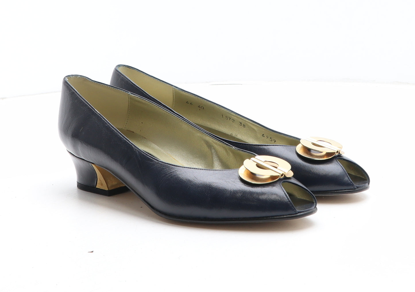 Roland Cartier Womens Blue Synthetic Court Heel UK - UK Size Estimated 5