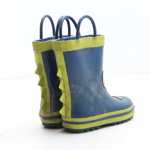 Lily&Dan Boys Blue Geometric Synthetic Wellies Boot UK 6