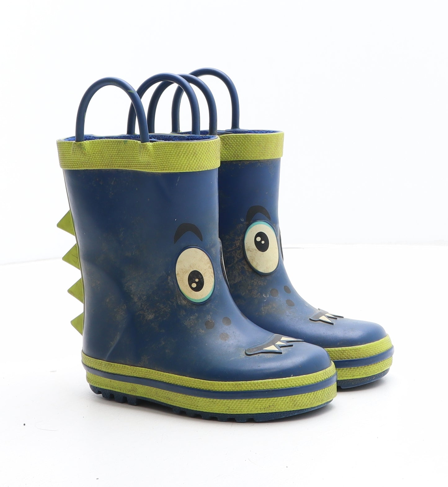 Lily&Dan Boys Blue Geometric Synthetic Wellies Boot UK 6