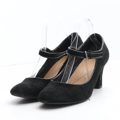 Preworn Womens Black Synthetic Strappy Heel UK