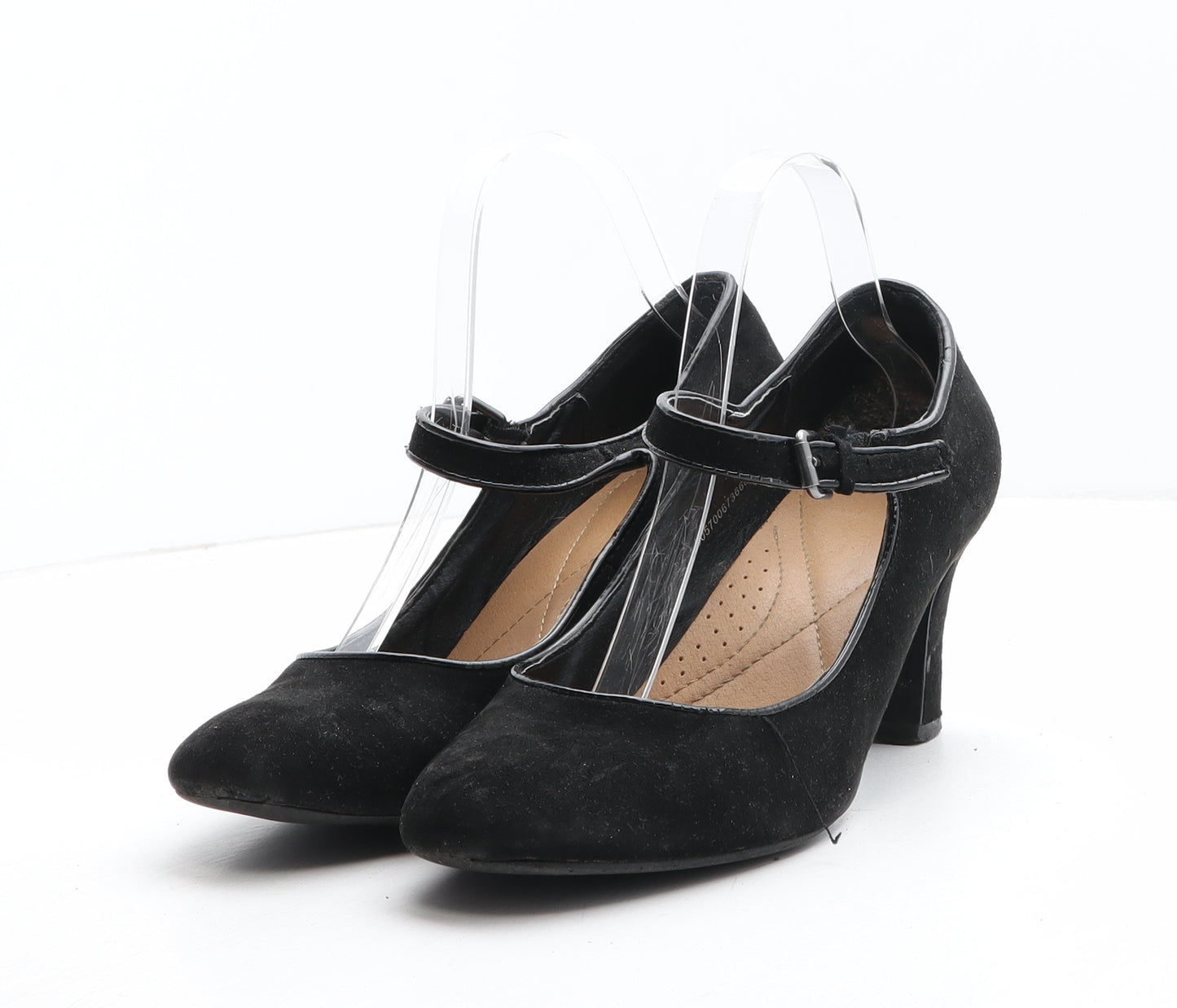 Preworn Womens Black Synthetic Strappy Heel UK