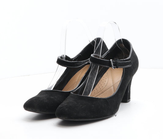 Preworn Womens Black Synthetic Strappy Heel UK