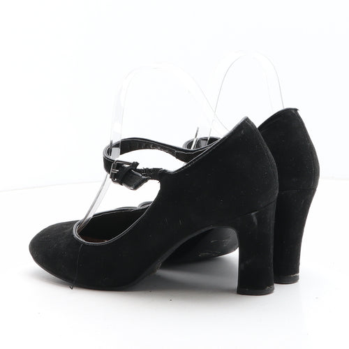 Preworn Womens Black Synthetic Strappy Heel UK