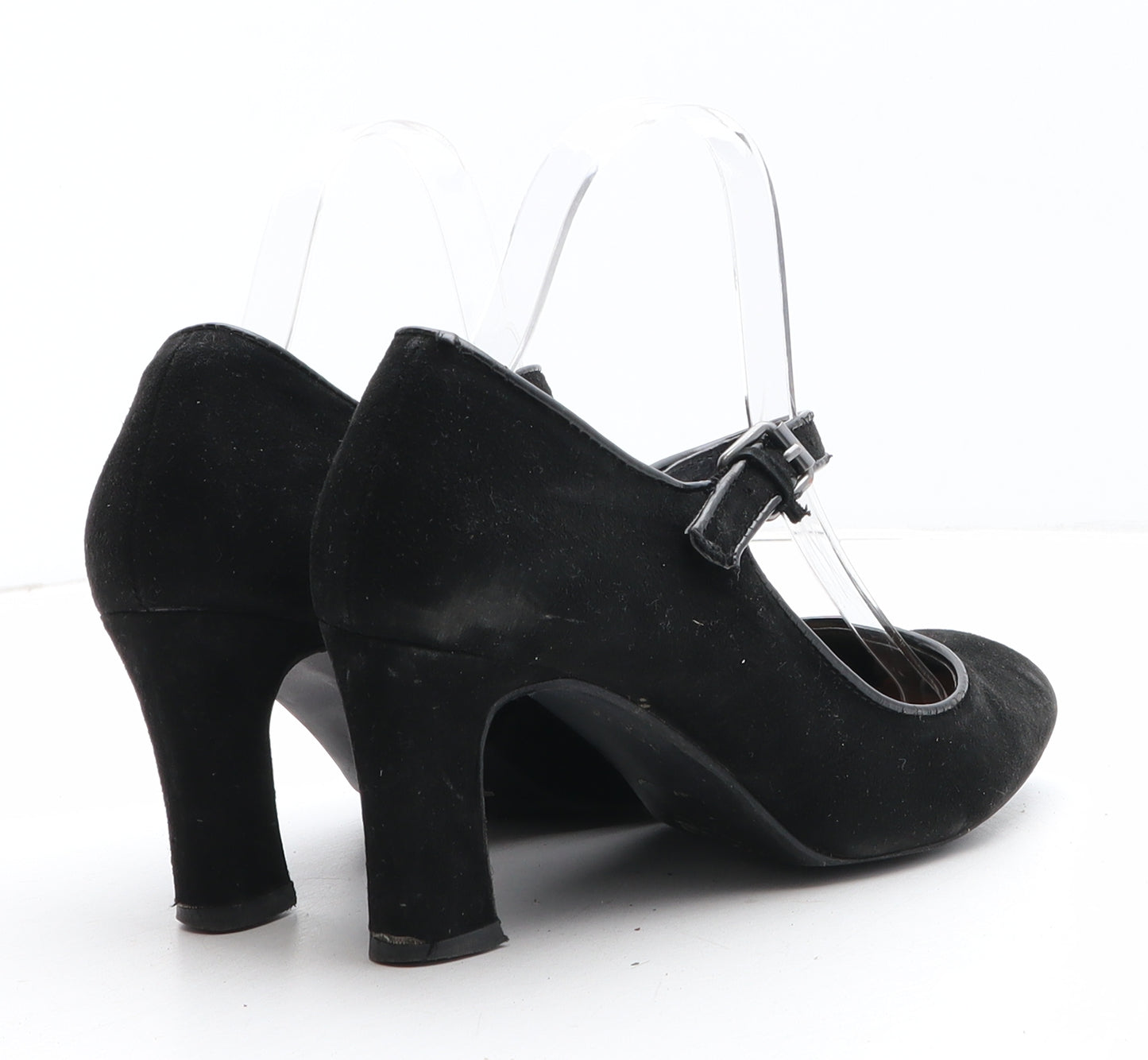 Preworn Womens Black Synthetic Strappy Heel UK