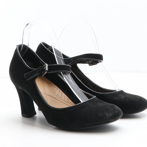 Preworn Womens Black Synthetic Strappy Heel UK