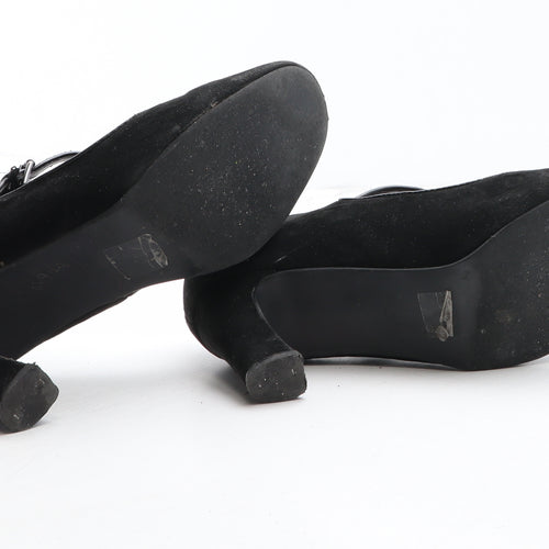 Preworn Womens Black Synthetic Strappy Heel UK