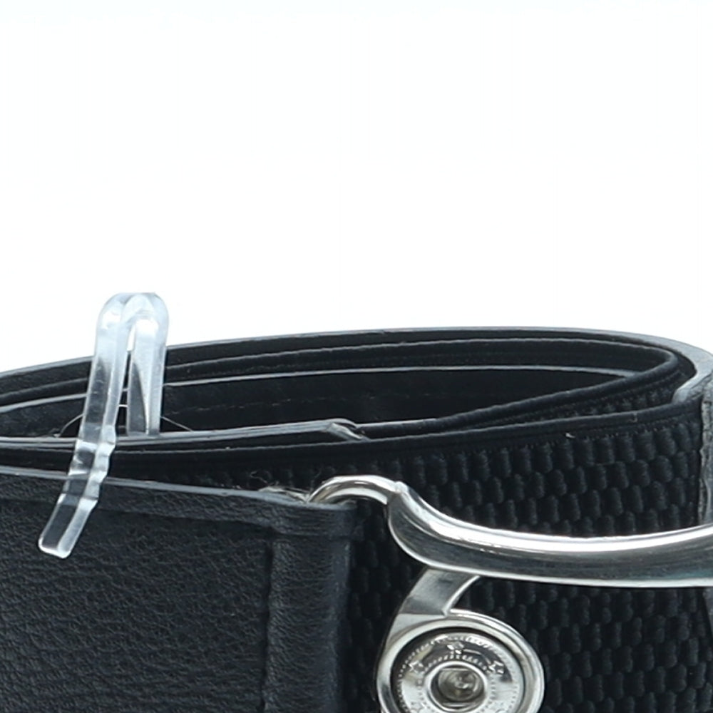 Preworn Womens Black Solid Polyester Basic Belt Belt One Size