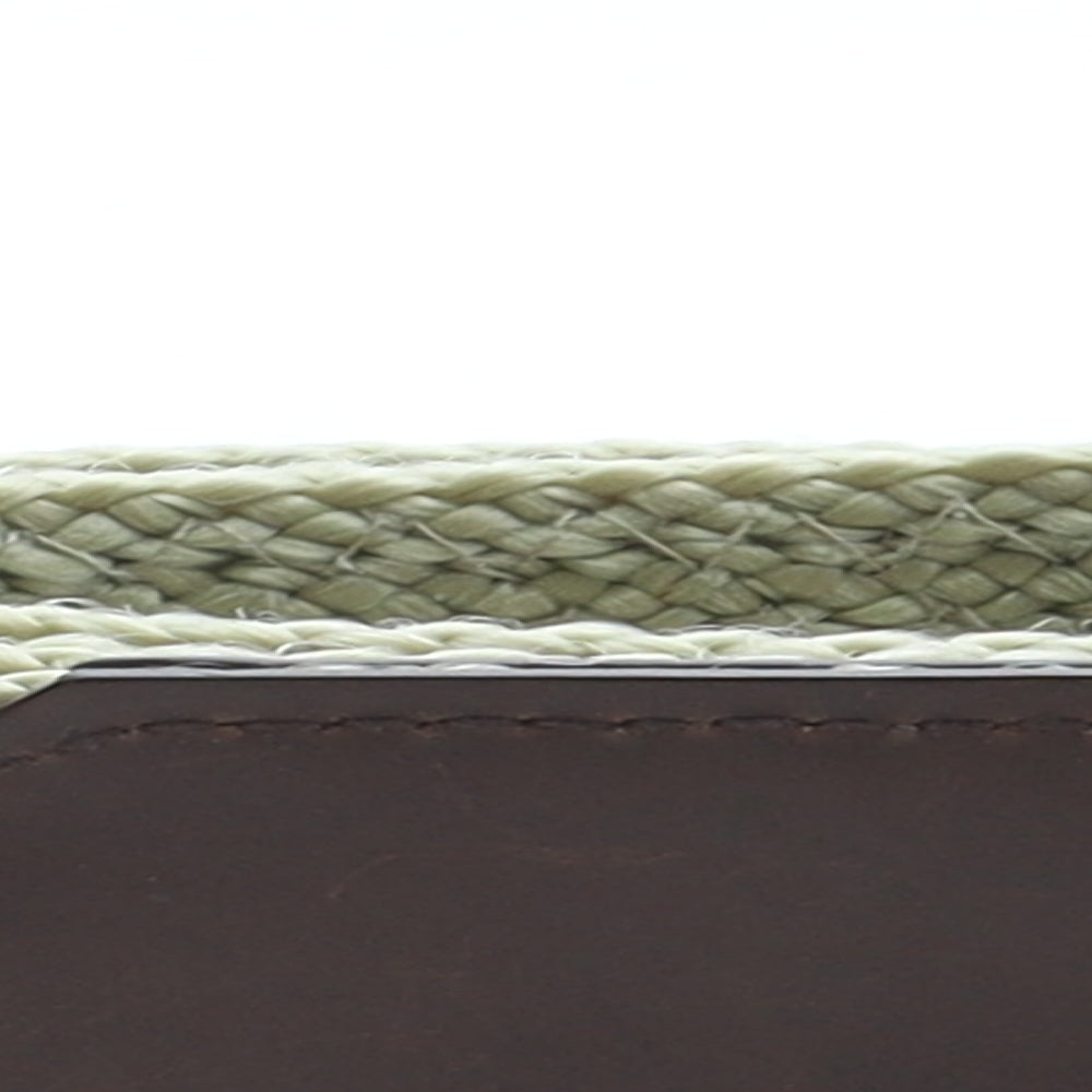 Preworn Womens Beige Solid Polyester Woven Belt Belt One Size