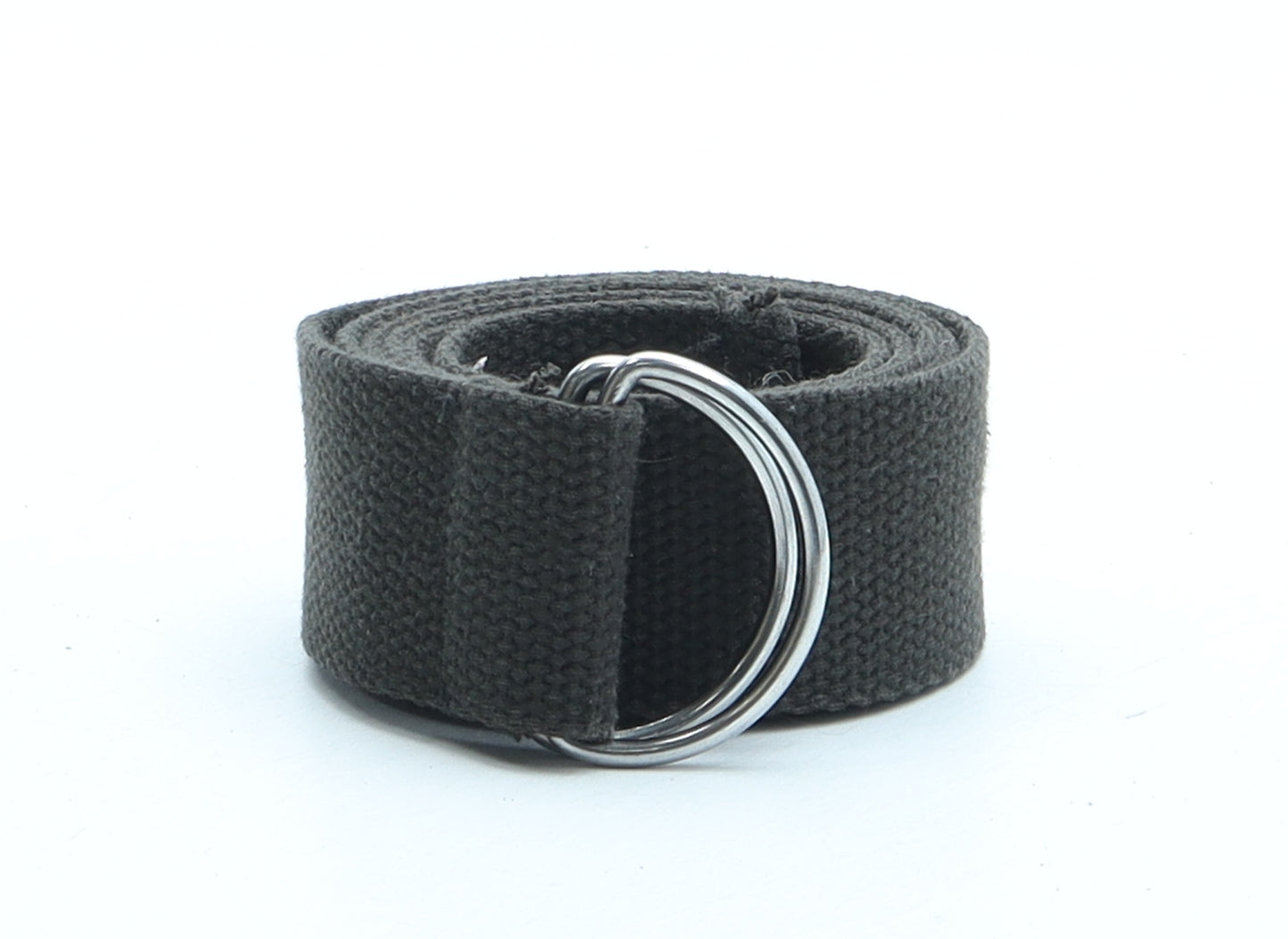 Preworn Mens Black Solid Polyester Braided/Woven Belt Belt One Size