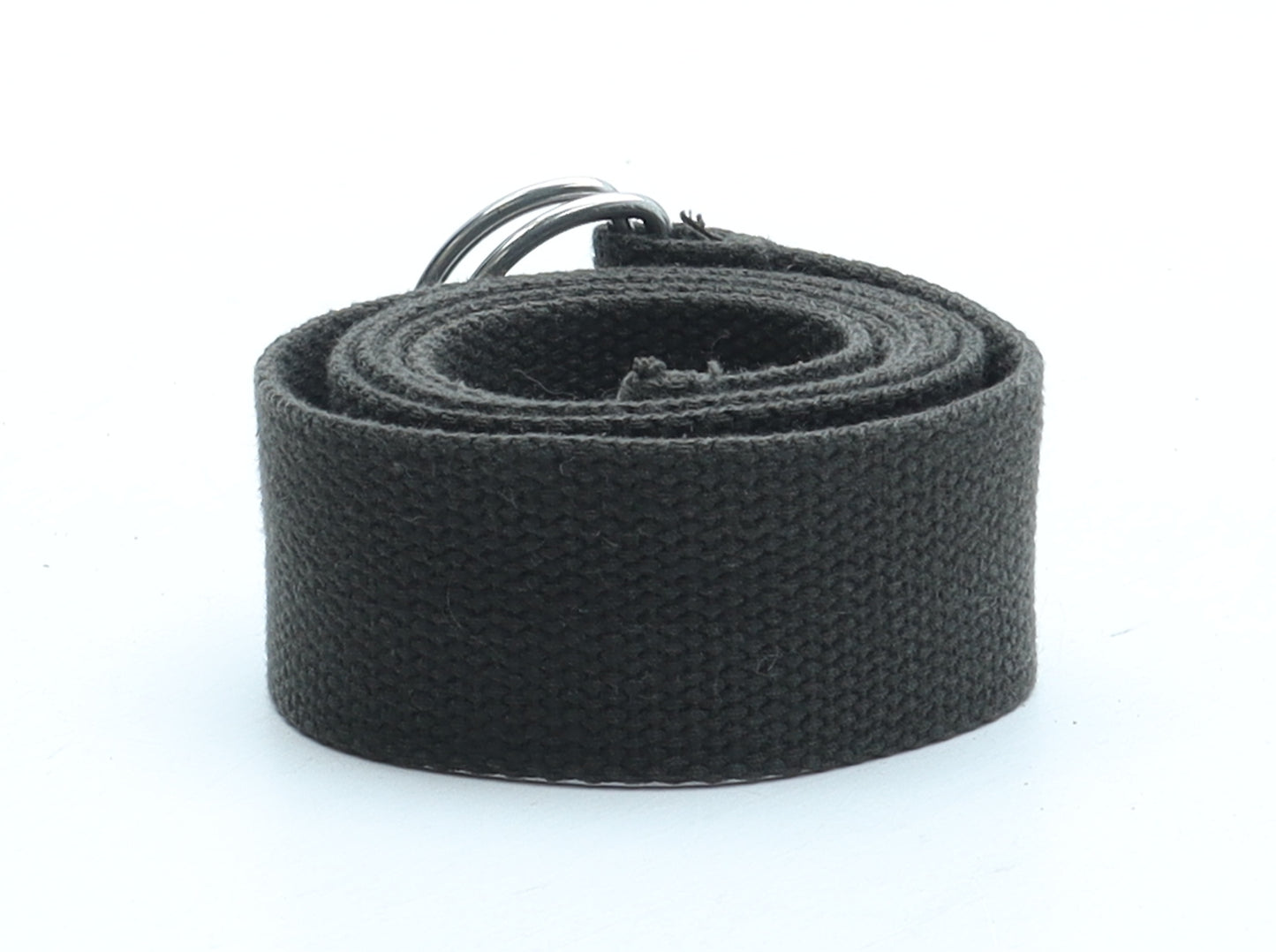 Preworn Mens Black Solid Polyester Braided/Woven Belt Belt One Size