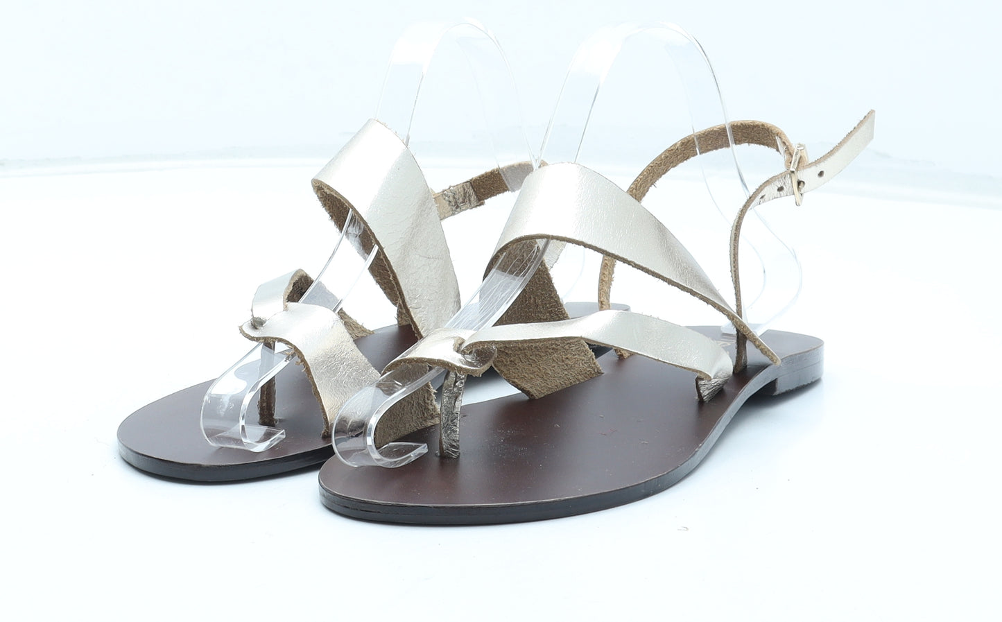 NEXT Womens Brown Leather Thong Sandal UK